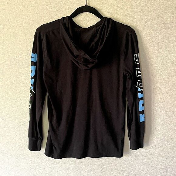 NEW! Adidas Youth Long-Sleeve Black Logo Hoodie. Size Medium. - Picture 2 of 3